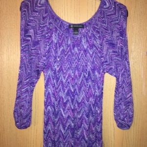 Various shades of purple. Hand knitted peekaboo